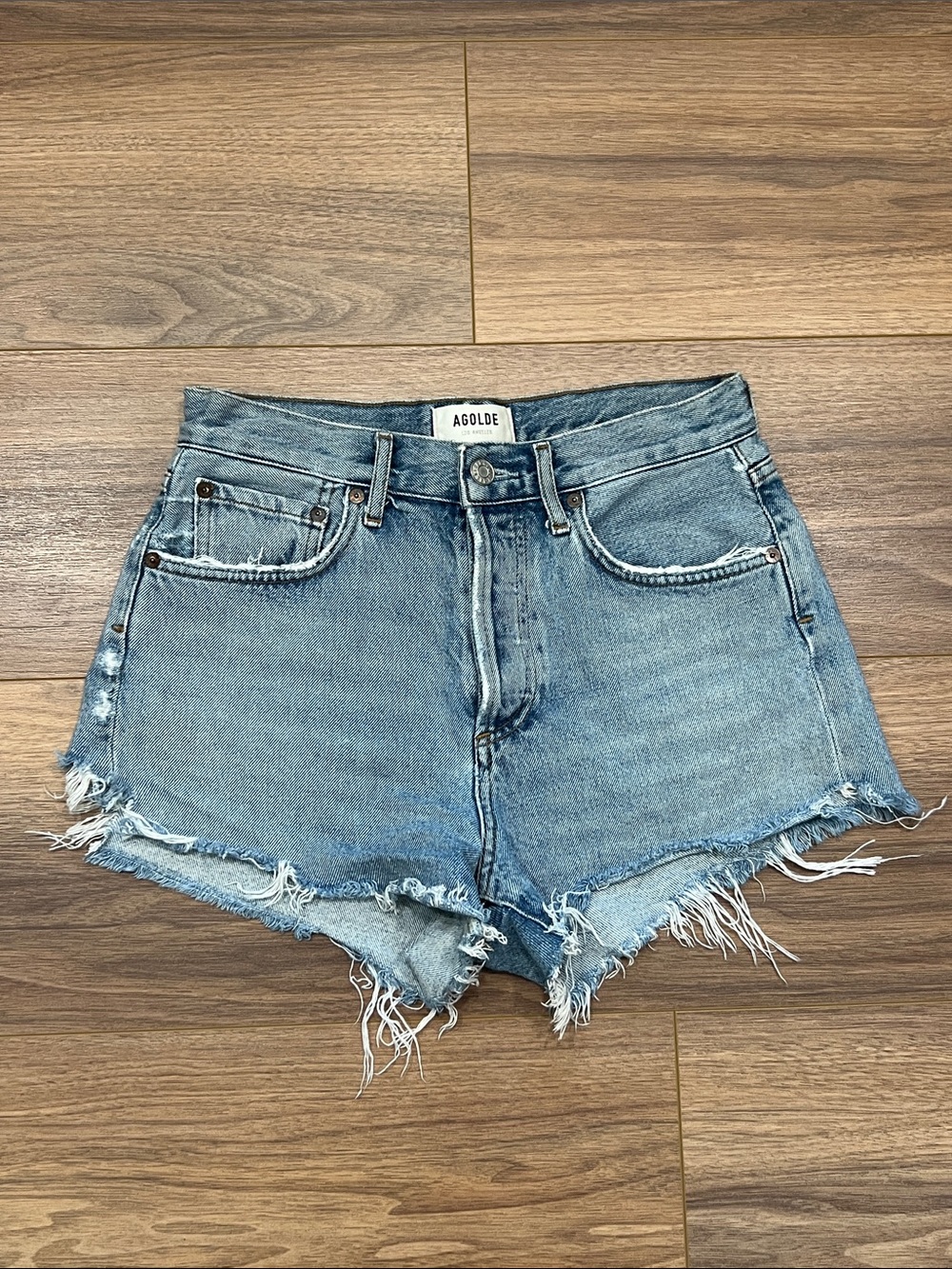 Agolde Parker Distressed Shorts Size 24